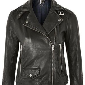 Topshop lucky leather biker jacket